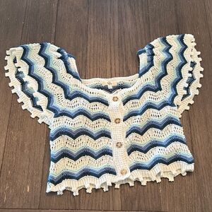 Entro Multicolor Chevron Knit Top